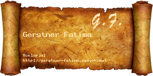 Gerstner Fatima névjegykártya